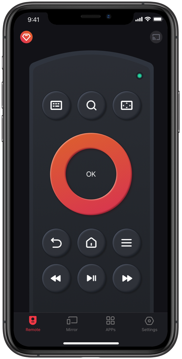 Fire TV Remote App Controller Panel