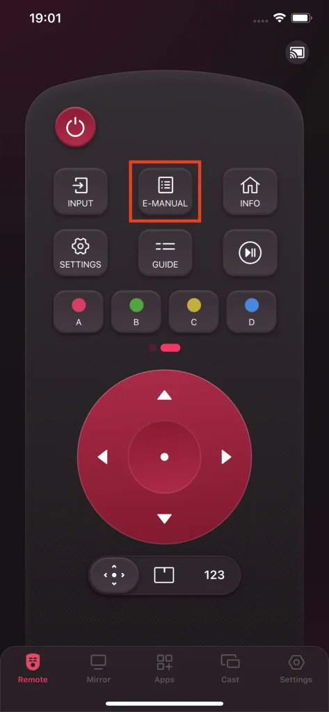 E-Manual Button