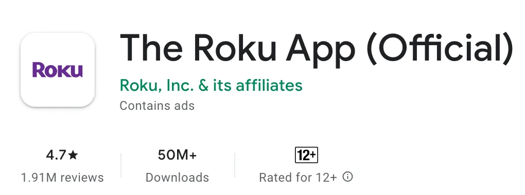 get The Roku App from Google Play