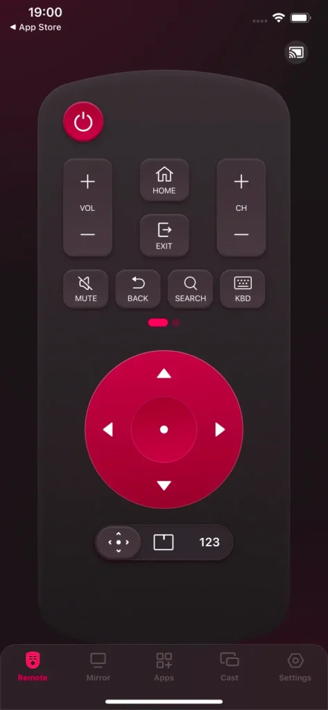 the LG TV Remote App by BoostVision