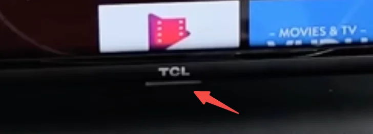 the power button on TCL Roku TV