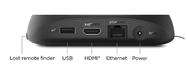 locate the lost finder button on the side of Roku Ultra