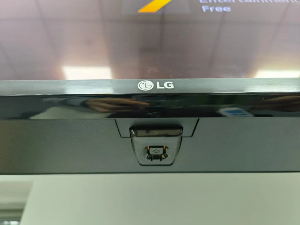 find the power button under the LG logo