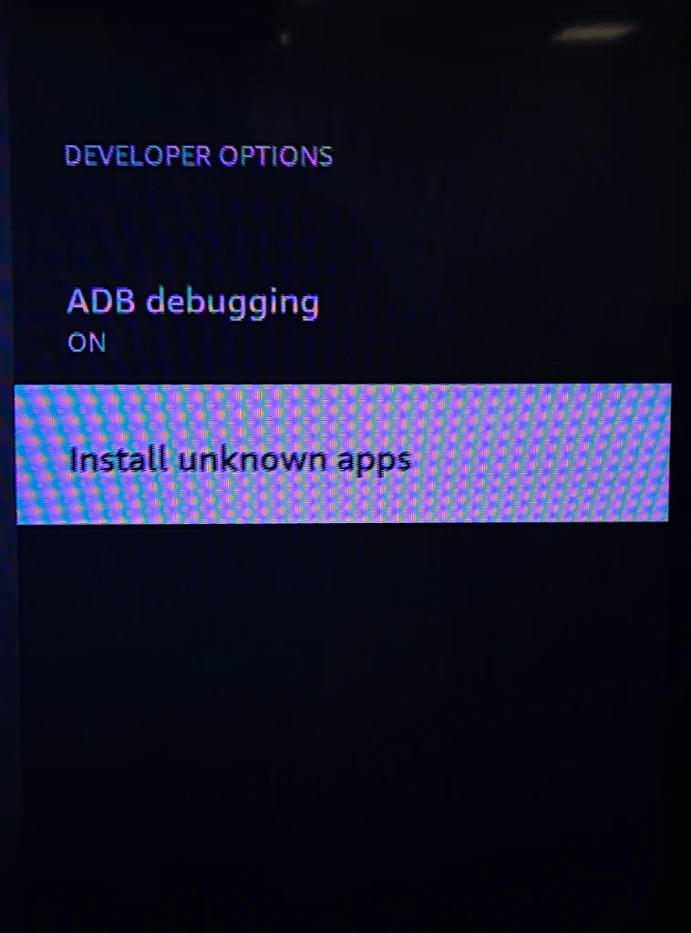 Developer options