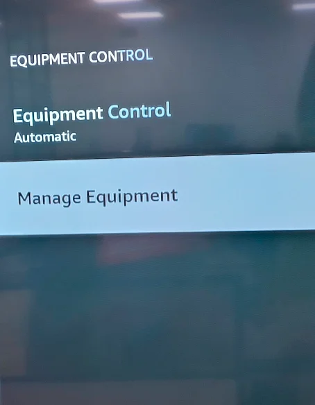 choose Manage Equipment