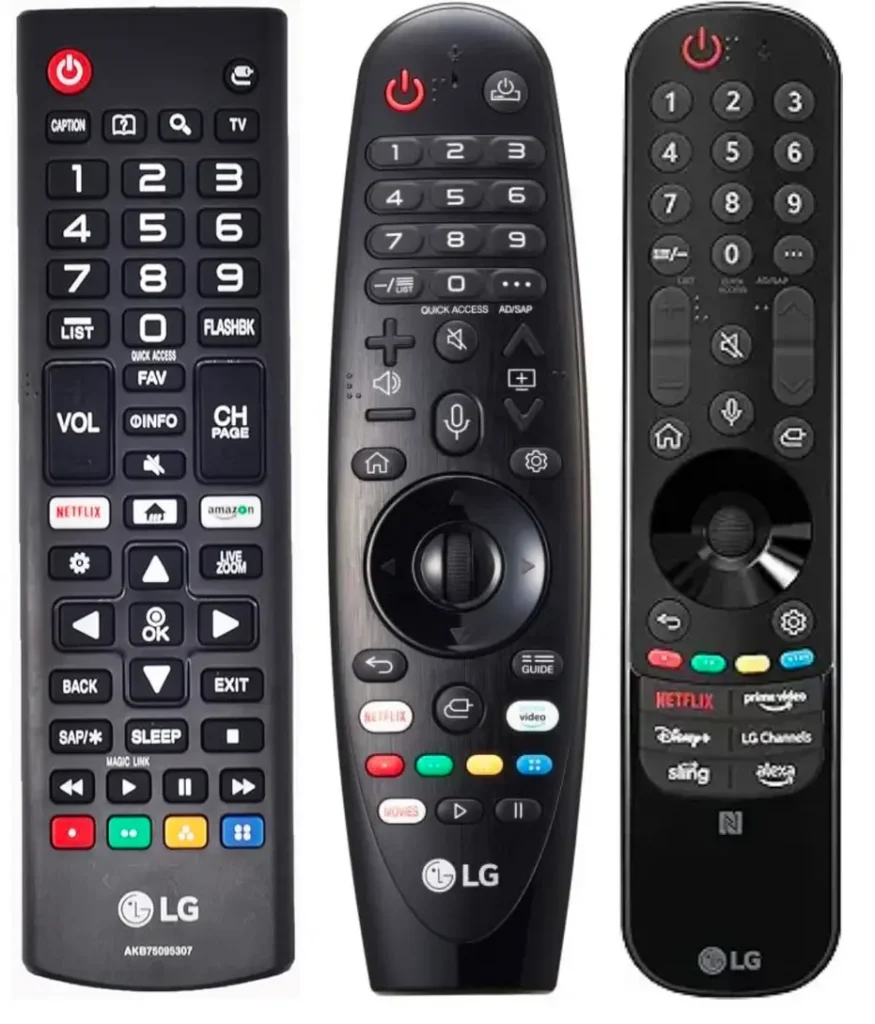 variants of LG TV remotes