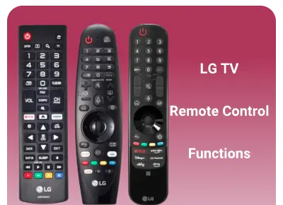 LG TV remote control functions