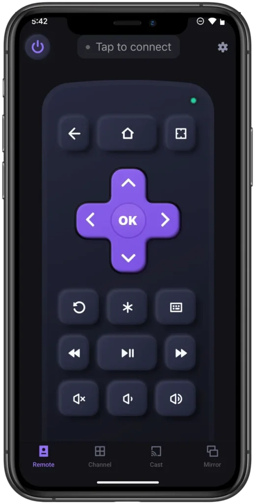 the Roku Remote app designed by BoostVision