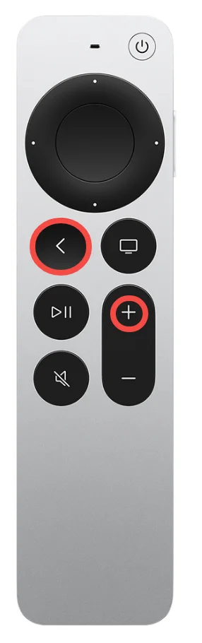 press Menu and Volume Up buttons on 2nd Siri Remote