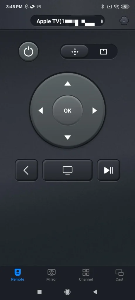 Universal Apple TV Remote App provided by BoostVision