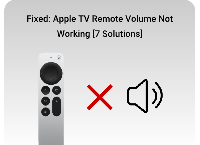 apple tv remote volume not working