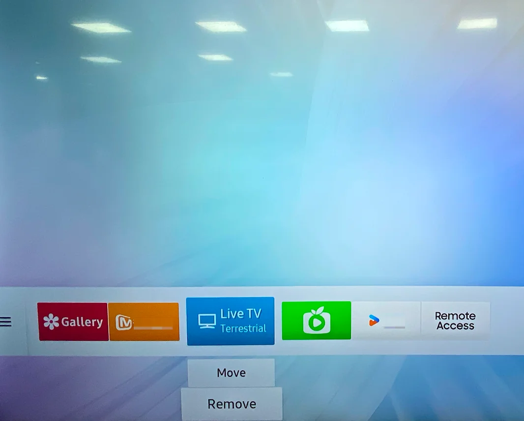 delete app from Samsung TV