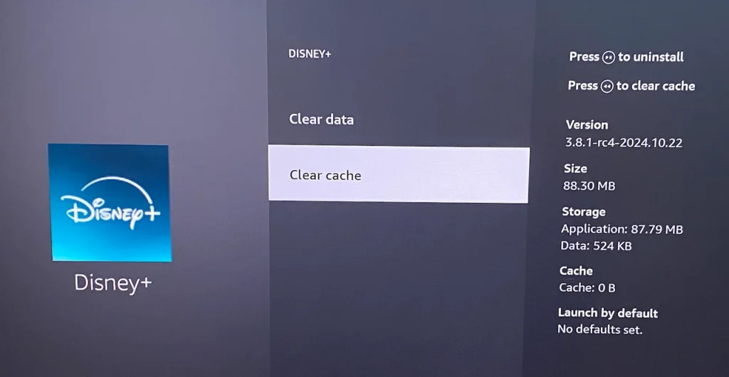 choose Clear Cache