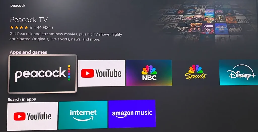 Peacock Premium Plus on Firestick