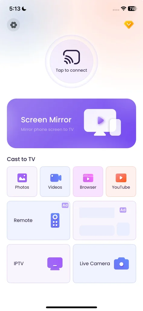 Screen Mirroring app