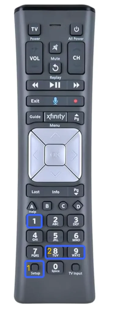 reset Xfinity remote XR11