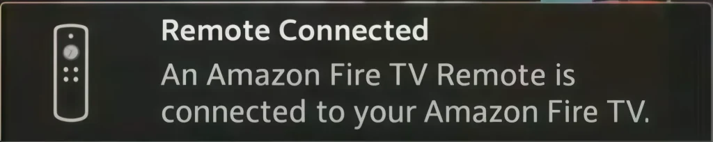 Remote Connected message