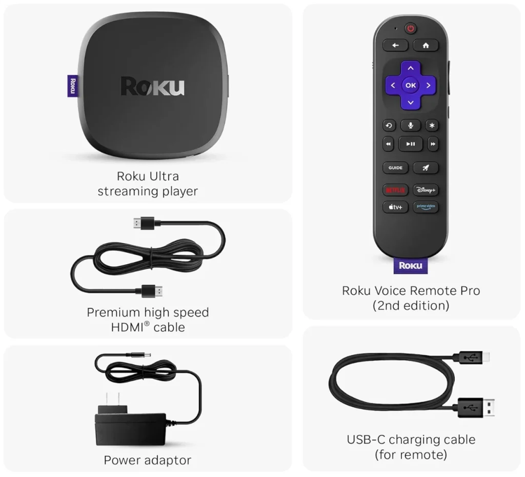 Roku Ultra with accessories