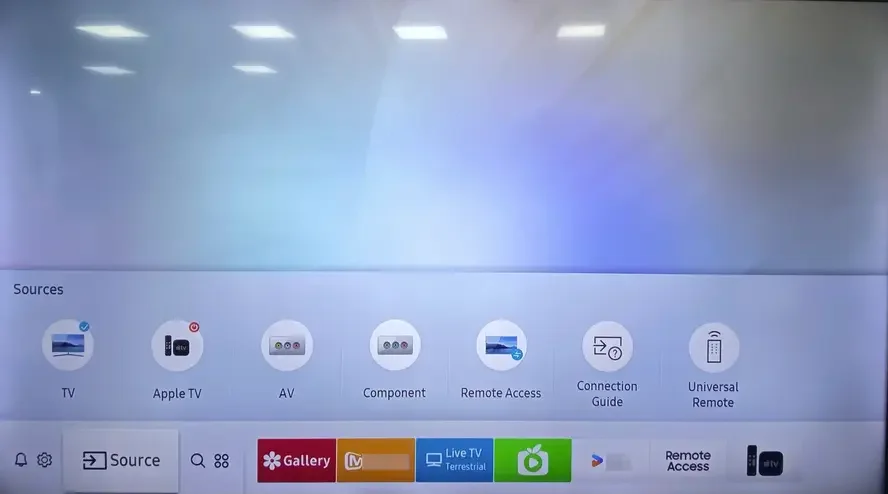 change HDMI input on TV