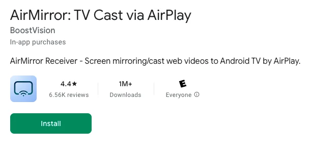 AirMirror app from BoostVision